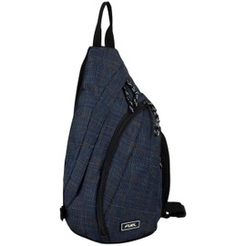 FUEL Sling Bag Hiking Travel Backpack Crossbody Chest Daypack for Men and Women Large Riptide Lightweight Grid