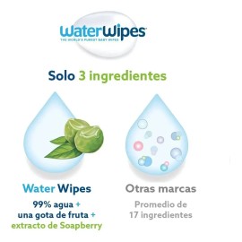 Pack X9 Toallas Humedas Texturizadas 99.9% Agua Waterwipes