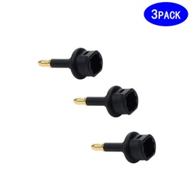 rgzhihuifz Digital Fiber Optic Toslink to 3.5mm Jack,Female to 3.5 mm Mini Male Optical Audio Connector Adapter（3pack）