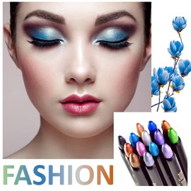 WYBLZPXZ 5 Colors Glitter Eyeshadow Stick Color Set,Waterproof Shimmer Pearl Cream Eyeshadow Pencil,Long Lasting Smooth Eyeshadow Stick Eye Shadow Pencil Crayon Eye Shadow Stick Makeup