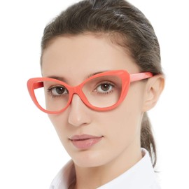 MARE AZZURO Oversized Reading Glasses Women Cat Eye Readers 0 1.0 1.25 1.5 1.75 2.0 2.25 2.5 2.75 3.0 3.5 4.0 5.0 6.0 (Red 275)