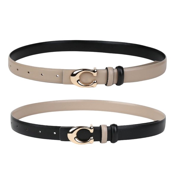 Torostra Women Reversible Leather Belt for Dresses Pants Jeans,Fashion Dress