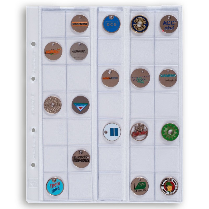 Leuchtturm 306013 Manicotti per Monete Optima 27, 35 compartimenti cristallini