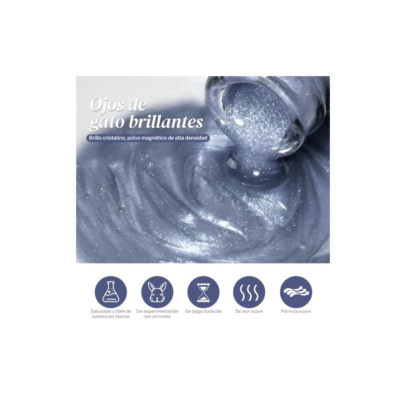 CHERIMOYA Esmalte Cat Eye Efecto Cristal Ojo De Gato 8ML