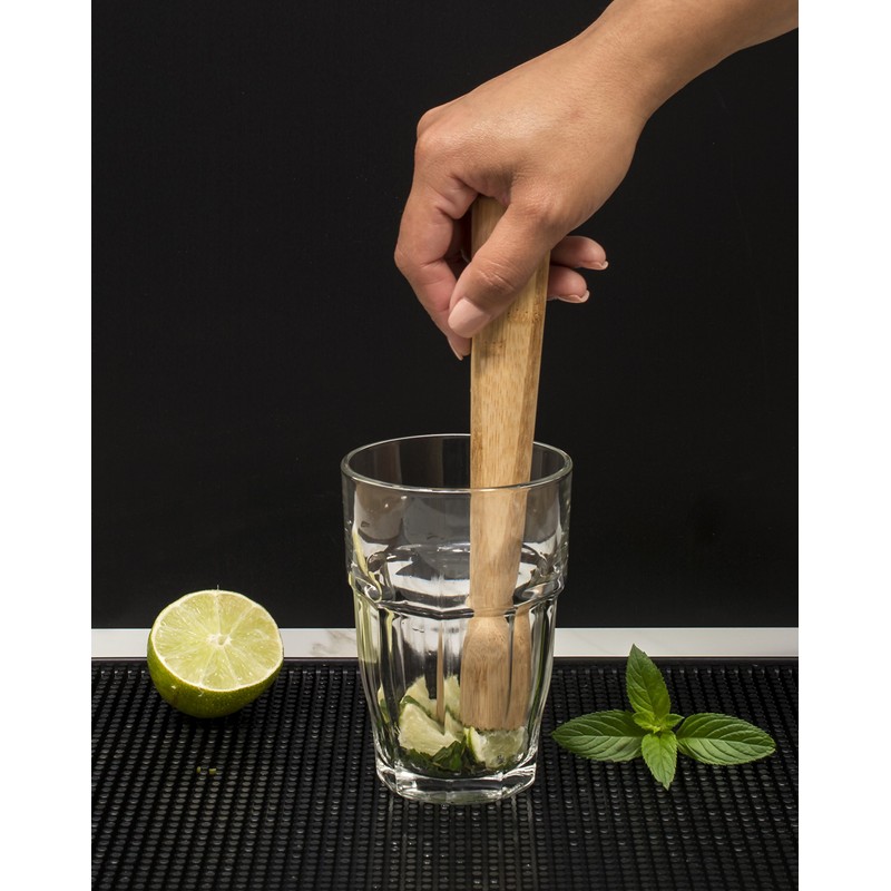 HIC Kitchen Bar Muddler, Natural Bamboo
