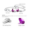 MEDWISE Butterfly Purple Crystal Bracelet 925 Sterling Silver Butterfly Bracelets