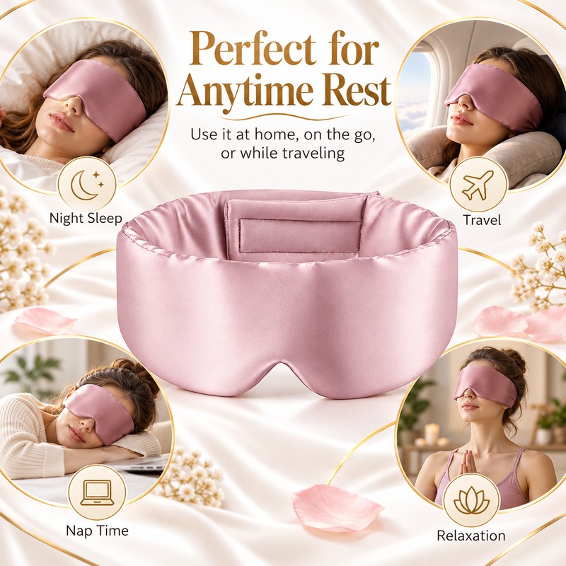 Mulberry Silk Sleep Mask for Comfortable Rest – Soft Light-Blocking