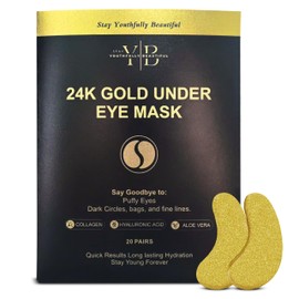 Stay Youthfully Beautiful 24K Gold Under Eye Mask (20 Pairs)