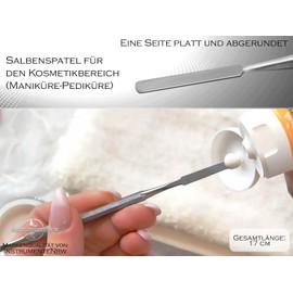 Professional Spatula Double Spatula Stainless Steel Cosmetic Ointment Spatula for Cream Mixing Spatula Cement Spatula Modelling Spatula as Double Instrument with Ribbed Grip Surface