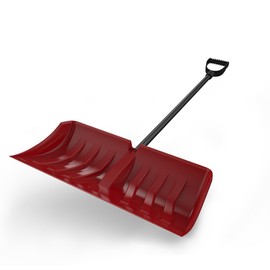 ERA Premium-Series 28-Inch XL Snow Pusher with Plastic-Edged High-Density Polyethylene Blade