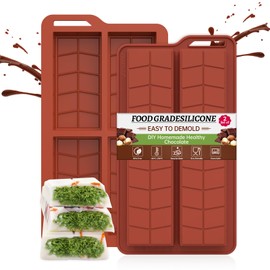 Chocolate Bar Mold Deep, Dubai chocolate bar kit,Silicone Large Thick Chocolate Bar Molds Dubai Pistachio,Candy Bar Mold 2PCS