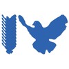 Peace Movement 10 × Stickers 45 × 36 mm, Blue