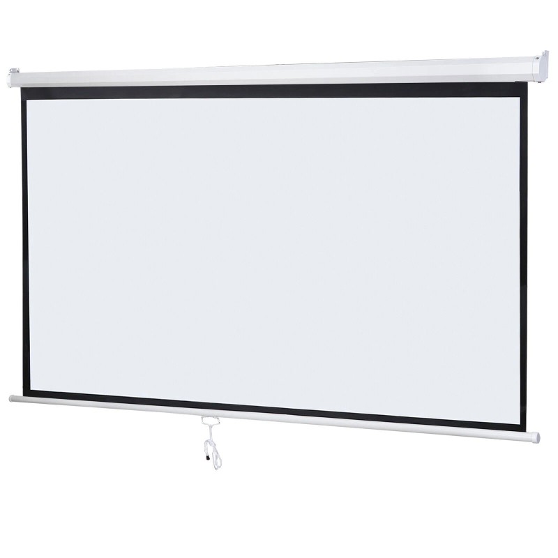 Segawe 80 Inch Projector Screen 16:9 4K HD Manual Pull