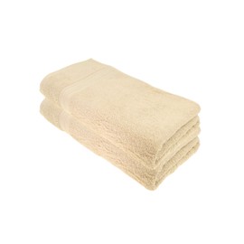 Julie Julsen Organic Bath Towel Set 2 Pieces 100 x 150 cm Pastel Beige 100% Cotton Terry Cloth 550 g/m²