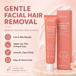 Women Facial Hair Removal Cream, 5 Min Painless Facial Depilatory Cream for Face, Chin Upper Lip Unwanted Hair Remover Cream, Sensitive Skin Hair Removal At Home, 1.69fl.oz