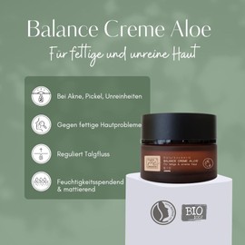 BIO-BALANCE-CREME Aloe für fettige & unreine Haut 50ml Naturkosmetik