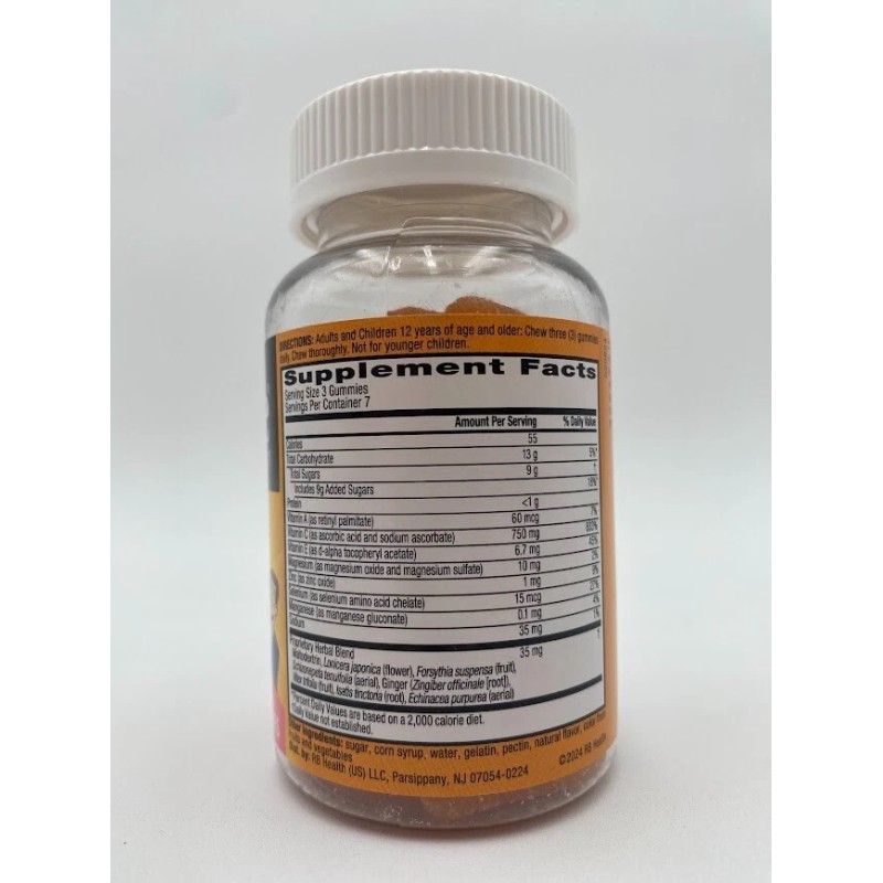 Airborne Immune Support Supplement Assorted Fruit Flavor - 21 Gummies