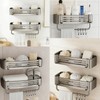 2Pcs Corner Shower Shelf Caddy Suction Cup, No Drill Hole