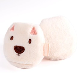 Momo's Workshop Cute Design Fluffy Powder, Suitable for Powder Cosmetics, Carrying Case + 1P White