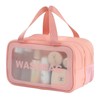 Lynlyulinger Makeup Toiletry Bag, 2 Tier Storage Bag, PVC Storage