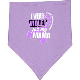 inktastic I Wear Violet for My Mama Hodgkins Lymphoma Awareness Baby Bandana Bib Lavender and Pink 32560