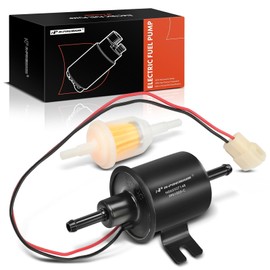 A-Premium HEP-02A - Bomba de combustible eléctrica universal de 3 a 6 PSI de baja presión de gas en línea de 12 V compatible con motocicleta ATV con filtro de combustible