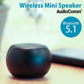 Ohm (OHM) Electric AudioComm Wireless Mini Speaker Black ASP-W50N-K 03-2417Bluetooth Wireless Portable Speaker