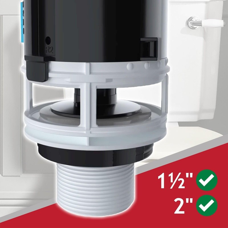 SPARES2GO Universal Dual Flush Toilet Valve 1.5" 2" WC Cistern