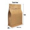 Natural Kraft Coffee Pouches, Resealable Coffee Bag with valve, Flat