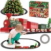 Daity Electric Christmas Train Set with Soft Light and Quiet