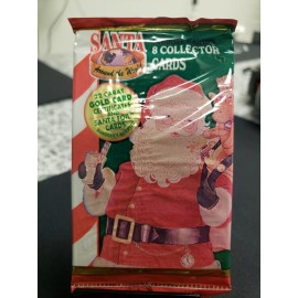 1994 Santa Around The World Pack Of 8 Collector Cards Hunt For 22k Gold Card