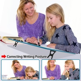 AWELUX Slant Board for Writing 18" x 12" Magnetic Dry Erase White Board Workstation, 10-15° Adjustable Working Surface for Optimal Writing and Reading, Slant Board for Students & Teachers (Blue)