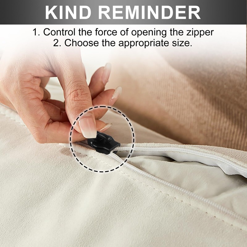 6pcs Zipper Repair Kit 3 Sizes Removable Zip Slider Puller
