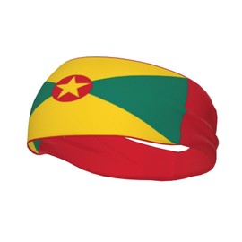 Cute Grenada Flag Headbands Women Men Flag Sweatband Sports Headband for Running, Cycling, Yoga Gym, Working Out