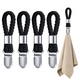 Pack of 4 towel clips, hanger for towels, towel hanger without sewing, towel hanger, towel clips, towel loops, towel clips, towel clips for hanging