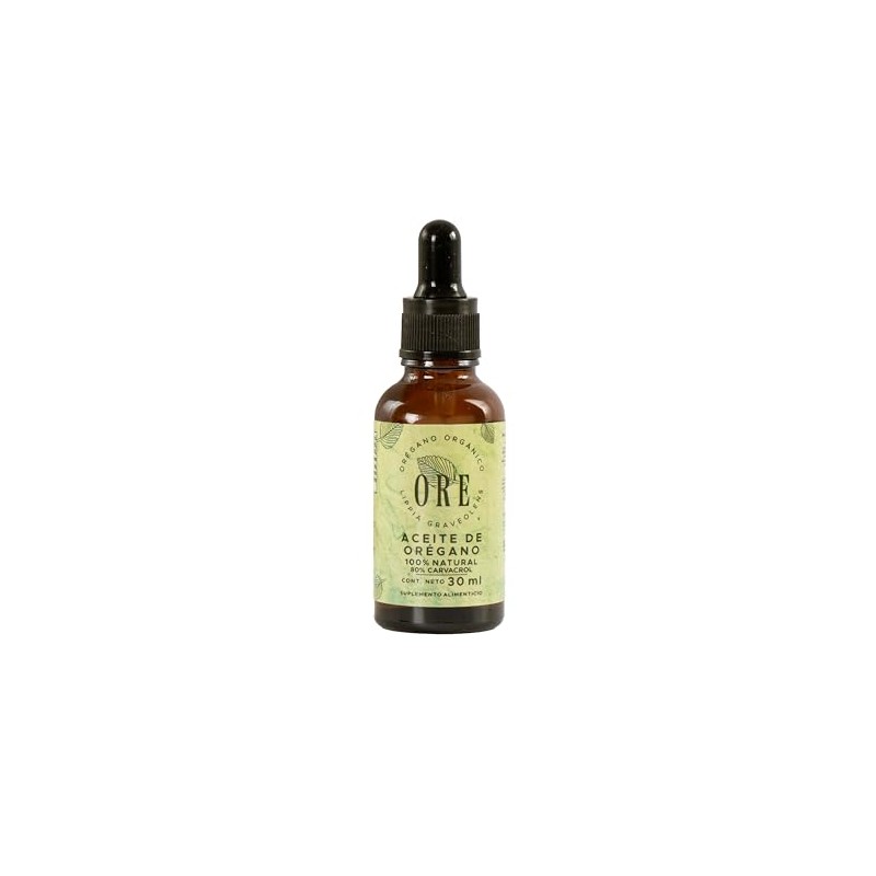 ORE Aceite de Oregano Orgánico 100% Natural | 80% Carvacrol