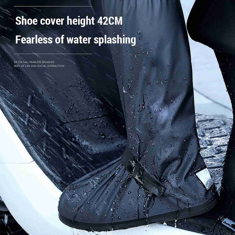 High Tube PVC Waterproof Shoe Covers Reusable Rain Boot Shoe