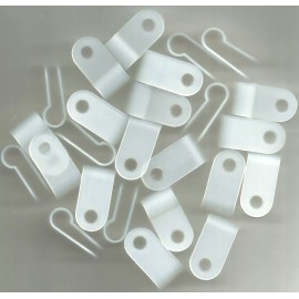 Unbranded 3/16" Cable R Clamps Clear Nylon Screw Down for Networks Wires Cat 5 5e 6 WALL