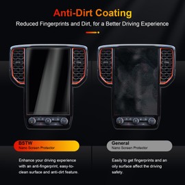 BSTW Compatible with 2023 2024 2025 Ford Ranger Limited Wildtrak X Platinum Raptor Navigation Screen Protector 12 Inch Ford SYNC 4 Nano Protective Film 6H Anti-scratch [2 Pack]