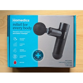 HoMedics NEW! HOMEDICS THERAPIST SELECT CORDLESS COMPACT PERCUSSION MASSAGER GUN W/HEAT