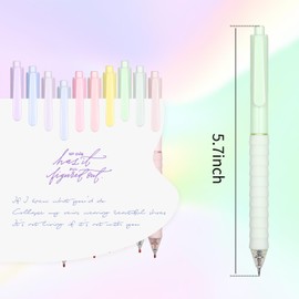 huesamhi gel pens,10pcs 0.5mm Quick Dry Retractable Pens Fine Point Gel Ink for Writing, Ideal Office School Desk Accessories Gift