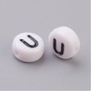 Handicraft Emporium Flat Round Alphabet Acrylic Beads | Approx 20g