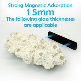 KFPSHLQE Magnetic Coral Frag Rack,Frag Racks for Reef Tank,Magnetic Reef Coral Frag Rack Floating Rock,Rock for Saltwater Aquariums,Fish Tank Decorations,Strong Magnets for 1/2" Glass