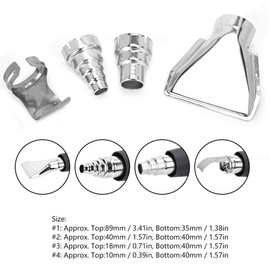 Heat Gun Accessory Kit 4Pcs Heat Gun Air Nozzles Electric Kit Accessories Industrial Tools Shrink Wrap