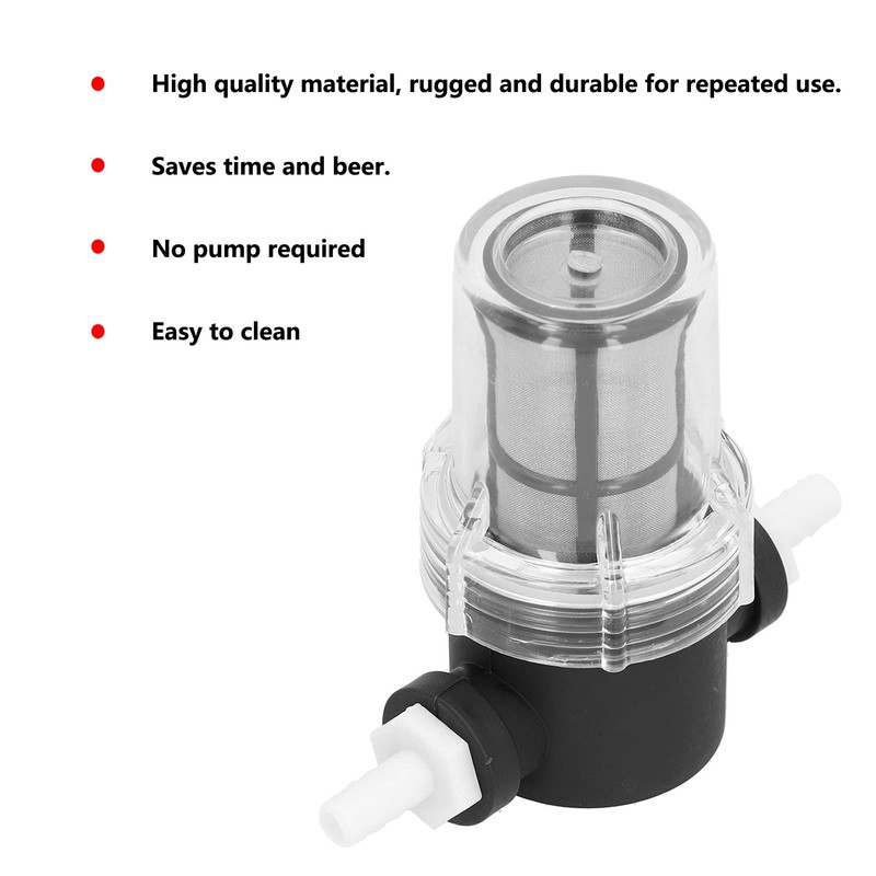 Beer Filter with 2 Barbs , Inline Beer Filter Home
