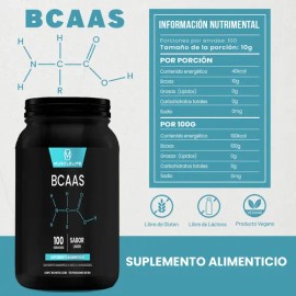 Suplementó Aminoácidos Bcaas Muscle Life 1 Kg En Polvo Sabor