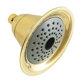 Kingston Brass KX362 Shower Scape 6-Inch Round 2-Function ABS Shower Head in Polished Brass