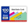 BAZIC 100 Ct. 3" X 5" Ruled Colored Index Card