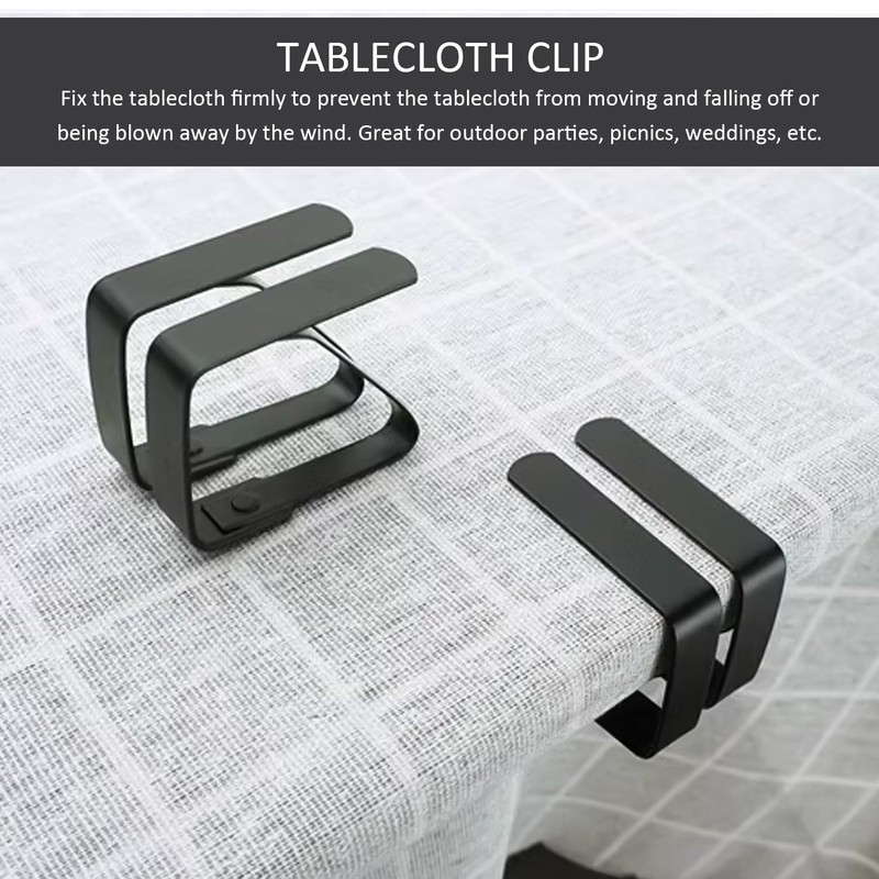 TAFACE 8-Piece Tablecloth Clips Set, Picnic Tablecloth Clips, Stainless Steel