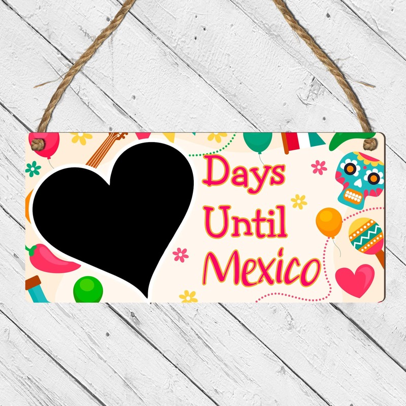 Days Until Mexico Countdown Plaque - Custom Holiday Countdown Sign